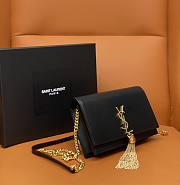 	 Bagsaaa YSL Kate Tassel Bag Black Gold Hardware - 19x12.5x4cm - 6