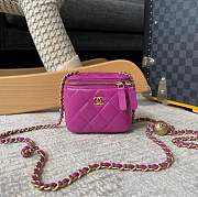 Bagsaaa Chanel SS Cosmetic Bag Purple - 8.5x11x7cm - 1