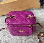 Bagsaaa Chanel SS Cosmetic Bag Purple - 8.5x11x7cm - 4
