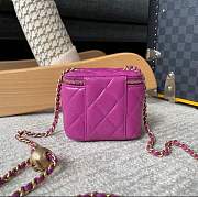 Bagsaaa Chanel SS Cosmetic Bag Purple - 8.5x11x7cm - 2