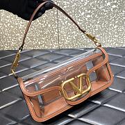 	 Bagsaaa Valentino Loco Shoulder Bag Transparent Brown - 27x13x6cm - 4