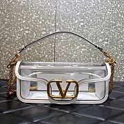 	 Bagsaaa Valentino Loco Shoulder Bag Transparent White - 27x13x6cm - 1