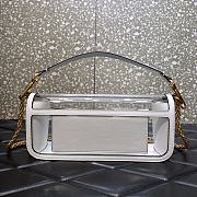 	 Bagsaaa Valentino Loco Shoulder Bag Transparent White - 27x13x6cm - 3