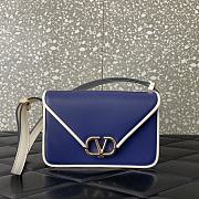 	 Bagsaaa Valentino Garavani Small Shoulder Letter Bag Blue - 19x12x6cm - 1