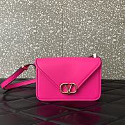 	 Bagsaaa Valentino Garavani Small Shoulder Letter Bag Hot Pink - 19x12x6cm - 1