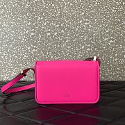 	 Bagsaaa Valentino Garavani Small Shoulder Letter Bag Hot Pink - 19x12x6cm - 4