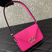 	 Bagsaaa Valentino Garavani Small Shoulder Letter Bag Hot Pink - 19x12x6cm - 3