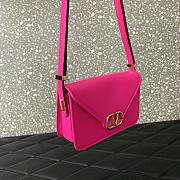 	 Bagsaaa Valentino Garavani Small Shoulder Letter Bag Hot Pink - 19x12x6cm - 2