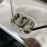 	 Bagsaaa Valentino Garavani Small Shoulder Letter Bag Silver - 19x12x6cm - 3
