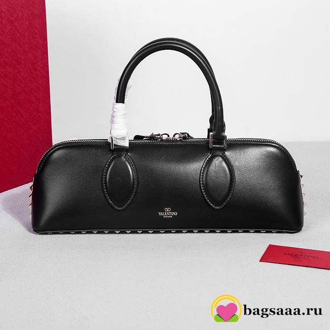 Bagsaaa Valentino garavani Rockstud E/W Calfskin Handbag Black -  26 x 13 x 7cm - 1