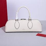 	 Bagsaaa Valentino garavani Rockstud E/W Calfskin Handbag White - 26 x 13 x 7cm - 1