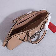 	 Bagsaaa Valentino garavani Rockstud E/W Calfskin Handbag Beige - 26 x 13 x 7cm - 6