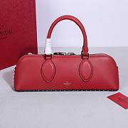 	 Bagsaaa Valentino garavani Rockstud E/W Calfskin Handbag Red - 26 x 13 x 7cm - 1