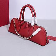 	 Bagsaaa Valentino garavani Rockstud E/W Calfskin Handbag Red - 26 x 13 x 7cm - 6