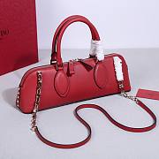 	 Bagsaaa Valentino garavani Rockstud E/W Calfskin Handbag Red - 26 x 13 x 7cm - 5