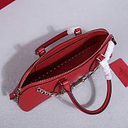 	 Bagsaaa Valentino garavani Rockstud E/W Calfskin Handbag Red - 26 x 13 x 7cm - 3