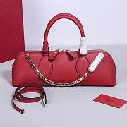 	 Bagsaaa Valentino garavani Rockstud E/W Calfskin Handbag Red - 26 x 13 x 7cm - 2