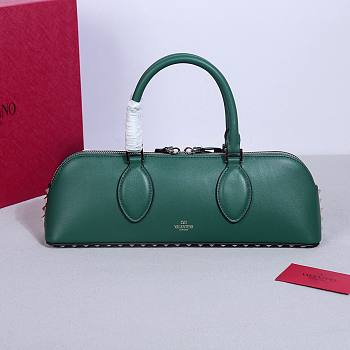 	 Bagsaaa Valentino garavani Rockstud E/W Calfskin Handbag Green - 26 x 13 x 7cm