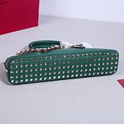 	 Bagsaaa Valentino garavani Rockstud E/W Calfskin Handbag Green - 26 x 13 x 7cm - 5