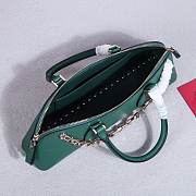 	 Bagsaaa Valentino garavani Rockstud E/W Calfskin Handbag Green - 26 x 13 x 7cm - 2