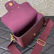 	 Bagsaaa Valentino Garavani Alltime leather shoulder bag burgundy - 23.5x18x8cm - 2