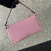 	 Bagsaaa Valentino Garavani Small Rockstud Grainy Calfskin Crossbody Bag Pink - 19x13x7cm - 5