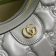 	 Bagsaaa Gucci GG Matelassé Small Shoulder Bag Grey- W27cm x H18cm x D7cm - 3