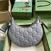 	 Bagsaaa Gucci GG Matelassé Small Shoulder Bag Grey- W27cm x H18cm x D7cm - 2