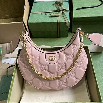 	 Bagsaaa Gucci GG Matelassé Small Shoulder Bag Pink - W27cm x H18cm x D7cm