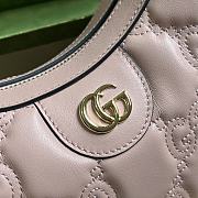 	 Bagsaaa Gucci GG Matelassé Small Shoulder Bag Pink - W27cm x H18cm x D7cm - 4