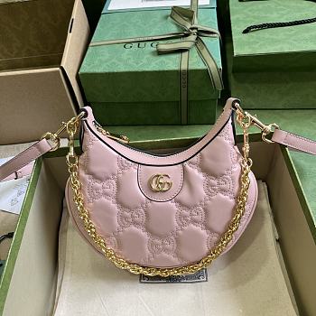 	 Bagsaaa Gucci GG Matelassé Mini Shoulder Bag Light Pink - 21x 14x 6cm