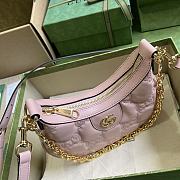 	 Bagsaaa Gucci GG Matelassé Mini Shoulder Bag Light Pink - 21x 14x 6cm - 4