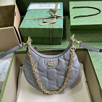 	 Bagsaaa Gucci GG Matelassé Mini Shoulder Bag Grey - 21x 14x 6cm