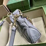 	 Bagsaaa Gucci GG Matelassé Mini Shoulder Bag Grey - 21x 14x 6cm - 3
