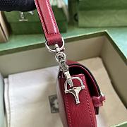 Bagsaaa Gucci Horsebit 1955 Mini Shoulder Bag Red - 8-12.5x 19.5x 3-6cm - 5