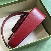 Bagsaaa Gucci Horsebit 1955 Mini Shoulder Bag Red - 8-12.5x 19.5x 3-6cm - 4
