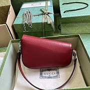 Bagsaaa Gucci Horsebit 1955 Mini Shoulder Bag Red - 8-12.5x 19.5x 3-6cm - 3