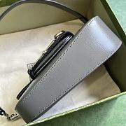 	 Bagsaaa Gucci Horsebit 1955 Mini Shoulder Bag Grey - 8-12.5x 19.5x 3-6cm - 5