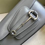 	 Bagsaaa Gucci Horsebit 1955 Mini Shoulder Bag Grey - 8-12.5x 19.5x 3-6cm - 4