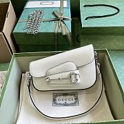 	 Bagsaaa Gucci Horsebit 1955 Mini Shoulder Bag White - 8-12.5x 19.5x 3-6cm - 1
