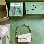 	 Bagsaaa Gucci Horsebit 1955 Mini Shoulder Bag White - 8-12.5x 19.5x 3-6cm - 3