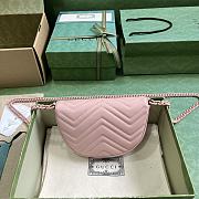 Bagsaaa Gucci GG Marmont matelassé chain mini bag in black pink - 14.5x 20x 4cm - 5