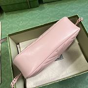 Bagsaaa Gucci GG Marmont Small Matelassé Shoulder Bag Pink -  24x13x7cm - 5