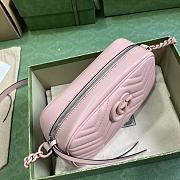 Bagsaaa Gucci GG Marmont Small Matelassé Shoulder Bag Pink -  24x13x7cm - 4