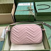 Bagsaaa Gucci GG Marmont Small Matelassé Shoulder Bag Pink -  24x13x7cm - 3