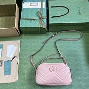 Bagsaaa Gucci GG Marmont Small Matelassé Shoulder Bag Pink -  24x13x7cm - 2