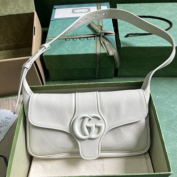 Bagsaaa Gucci Aphrodite small shoulder bag in white leather - 27cm