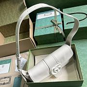 Bagsaaa Gucci Aphrodite small shoulder bag in white leather - 27cm - 4
