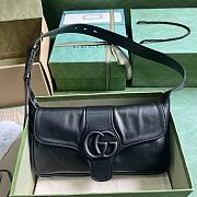 	 Bagsaaa Gucci Aphrodite small shoulder bag in black leather - 27cm - 1