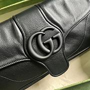 	 Bagsaaa Gucci Aphrodite small shoulder bag in black leather - 27cm - 4